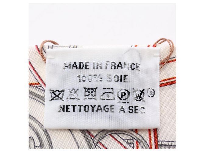 Hermès Hermes Twilly HARNAIS LEGENDAIRE Ribbon Scarf Weiß Mehrfarben - Ansicht 5