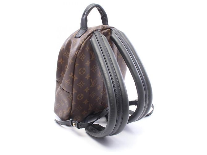 Zaino Louis Vuitton Palm Springs PM Monogram Marrone Nero Monogramma - vista 2