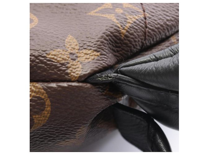 Zaino Louis Vuitton Palm Springs PM Monogram Marrone Nero Monogramma - vista 6