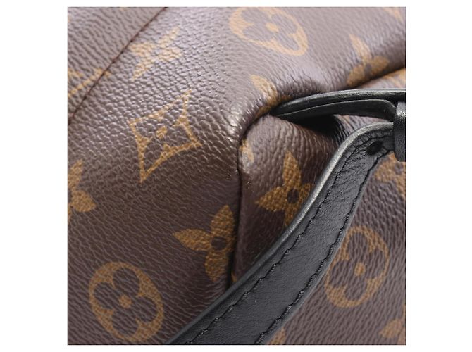 Zaino Louis Vuitton Palm Springs PM Monogram Marrone Nero Monogramma - vista 7