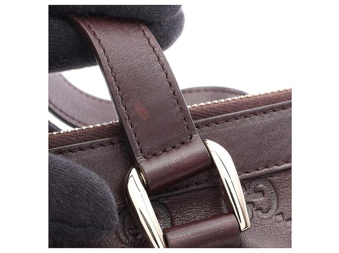 Borsa Tote Gucci Abbey Guccissima Marrone - vista 10