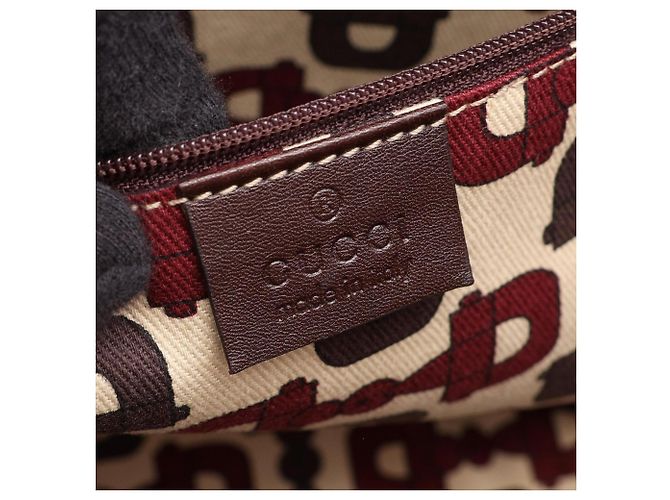Borsa Tote Gucci Abbey Guccissima Marrone - vista 4