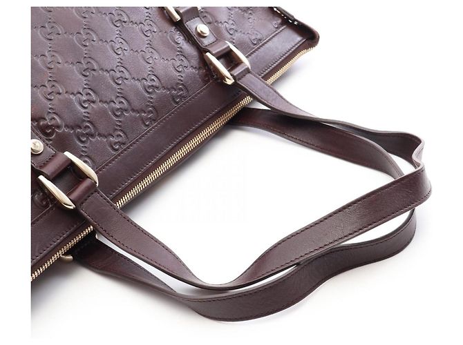 Borsa Tote Gucci Abbey Guccissima Marrone - vista 5