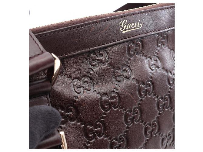 Borsa Tote Gucci Abbey Guccissima Marrone - vista 7