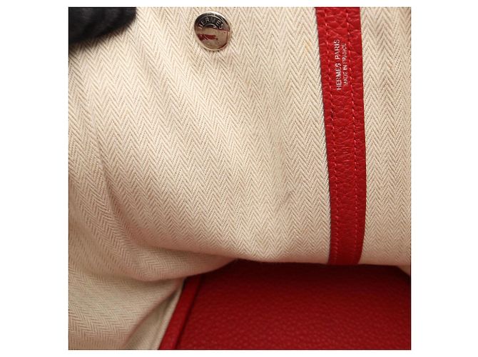 Hermès Borsa Tote Hermes Garden Party PM Rosso - vista 15