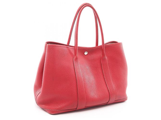 Hermès Borsa Tote Hermes Garden Party PM Rosso - vista 2
