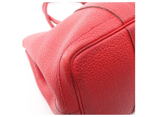 Hermès Borsa Tote Hermes Garden Party PM Rosso - vista 7