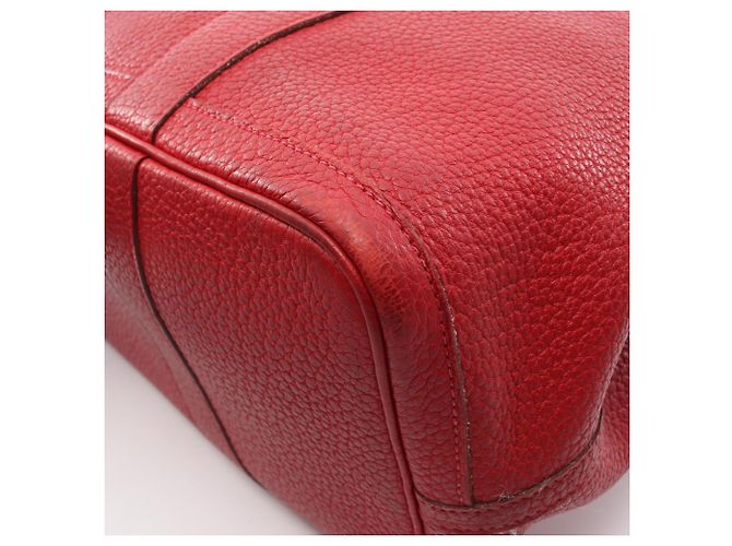 Hermès Borsa Tote Hermes Garden Party PM Rosso - vista 9