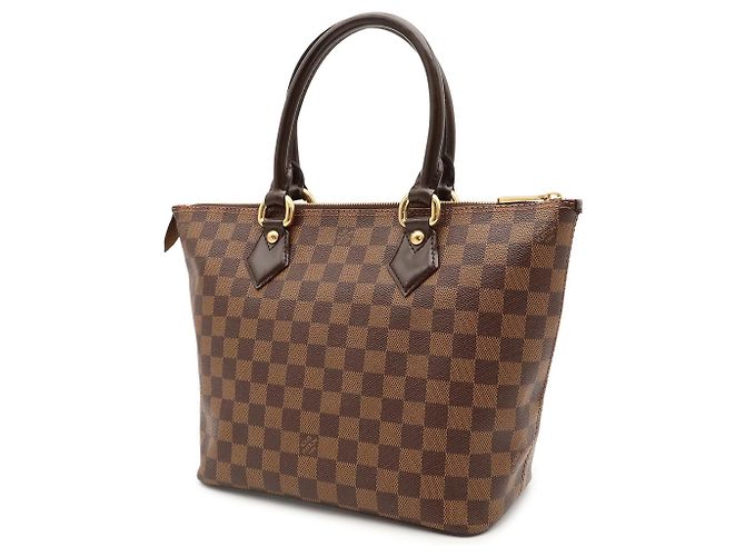 Borsa Tote Louis Vuitton Damier Saleya PM Marrone - vista 3