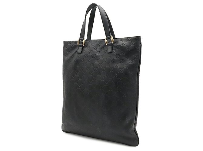 Borsa a spalla tote Gucci Guccissima in pelle nera Nero - vista 3