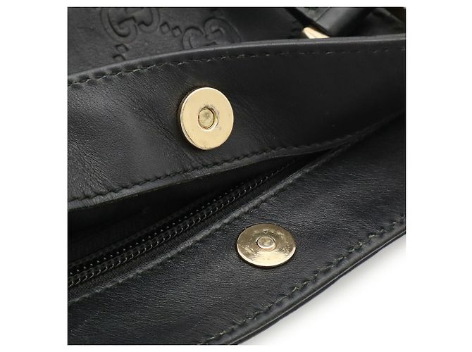 Borsa a spalla tote Gucci Guccissima in pelle nera Nero - vista 7