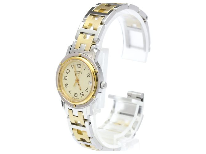 Hermès Reloj de pulsera Hermes Clipper de acero chapado en oro Quartz - vista 2