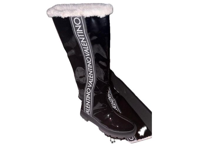 Botas altas Valentino de vinilo negro charol - vista 5