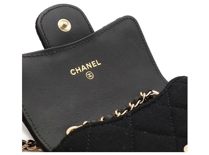 Timeless Bolsa de Ombro Mini Matelassé com Corrente CHANEL Preto - vista 7