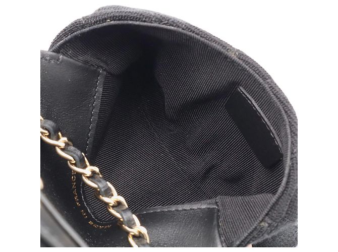 Timeless Bolsa de Ombro Mini Matelassé com Corrente CHANEL Preto - vista 8