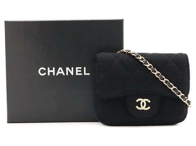 Timeless Bolsa de Ombro Mini Matelassé com Corrente CHANEL Preto - vista 9