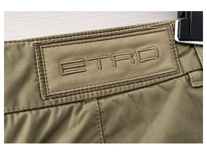 Etro Herrenhose aus Baumwolle in Khaki - Ansicht 7