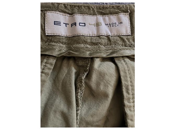 Etro Herrenhose aus Baumwolle in Khaki - Ansicht 9