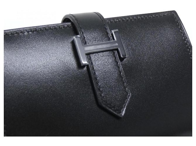 Hermès Portafoglio Hermes Bearn Mini Monochrome Nero - vista 3