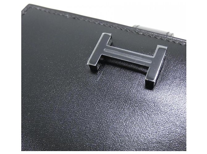 Hermès Portafoglio Hermes Bearn Mini Monochrome Nero - vista 5