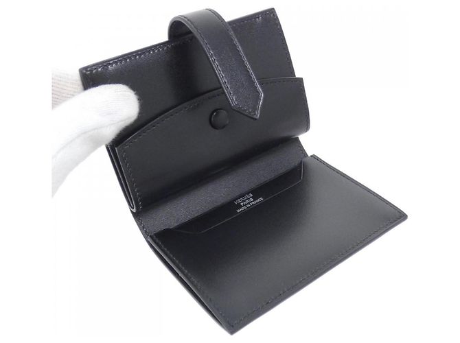 Hermès Portafoglio Hermes Bearn Mini Monochrome Nero - vista 6