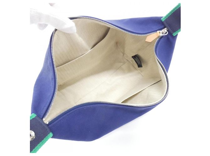 Hermès Borsa e pochette Hermes Bride à Black GM 103223M Blu - vista 9