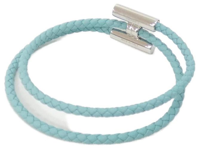 Hermès Hermes Tourni Tresse Blue Atoll Charm Armband Blau - Ansicht 2