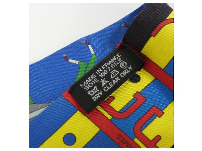 Hermès Hermes Twilly 062708S Lenço Muffler Preto Azul - vista 7