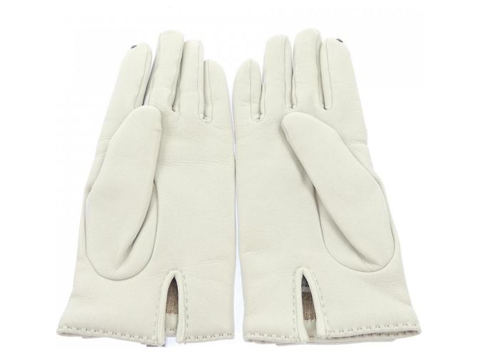 Hermès Luvas Hermes Beige Warm Bege - vista 2