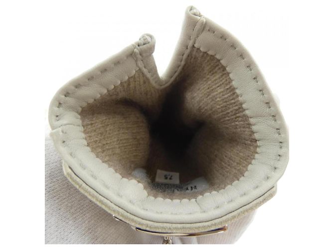 Hermès Luvas Hermes Beige Warm Bege - vista 4