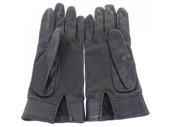Hermès Hermes Black warme Handschuhe Schwarz - Ansicht 2