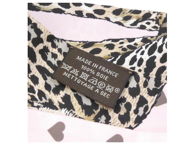 Hermès Lenço Twilly Hermes JUNGLE LOVE Rosa - vista 3