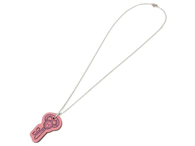 Hermès Collar Hermes H Curiosité Clé PM Rosa - vista 2