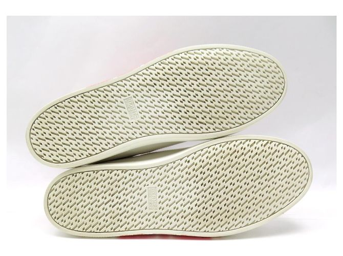 Hermès CHAUSSURES HERMES QUICKER SPLASH ORANGE BLANC CUIR LOGO 40 BASKETS SNEAKERS - vue 7