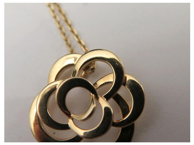 COLLANA CHANEL FIL DE CAMELIA J2925 FIORE IN ORO GIALLO 18K 6.1GR D'oro - vista 13
