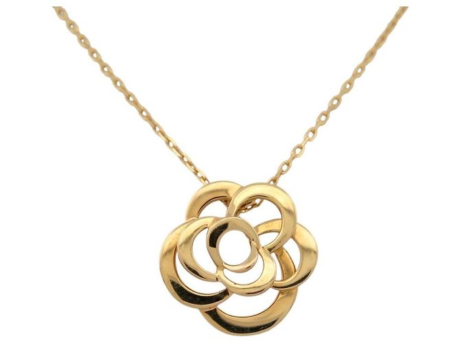 COLLANA CHANEL FIL DE CAMELIA J2925 FIORE IN ORO GIALLO 18K 6.1GR D'oro - vista 2