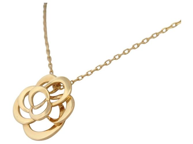 COLLANA CHANEL FIL DE CAMELIA J2925 FIORE IN ORO GIALLO 18K 6.1GR D'oro - vista 3