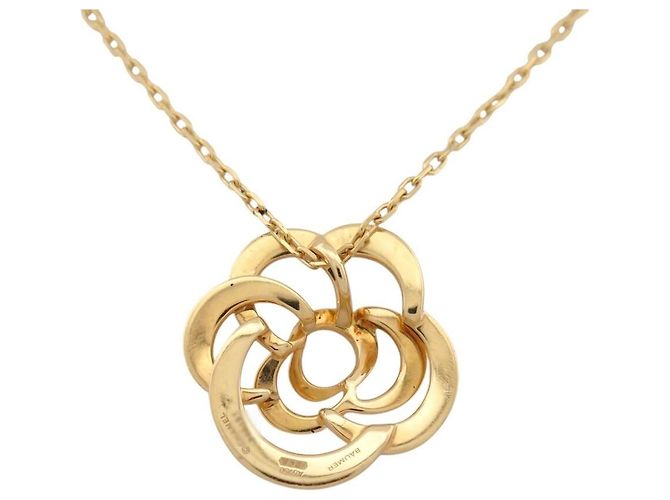 COLLANA CHANEL FIL DE CAMELIA J2925 FIORE IN ORO GIALLO 18K 6.1GR D'oro - vista 4