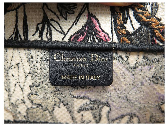 BORSA A MANO CHRISTIAN DIOR BOOK TOTE MEDIUM IN tela MILLE FLEURS CABAS BAG Bianco - vista 10
