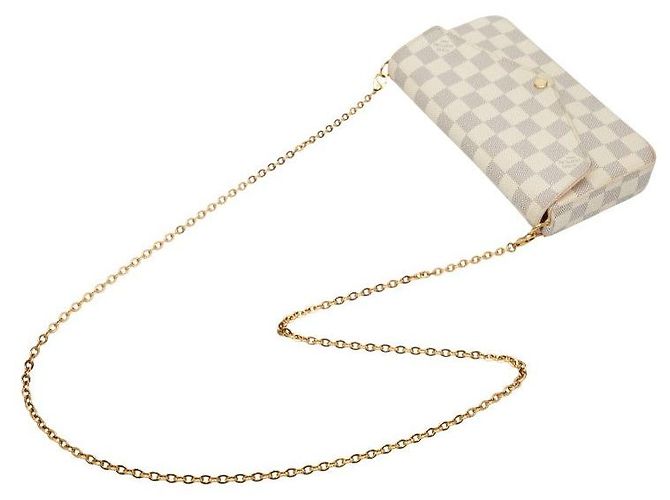 Louis Vuitton Pochette Felicie Chain Shoulder Bag Bianco - vista 8