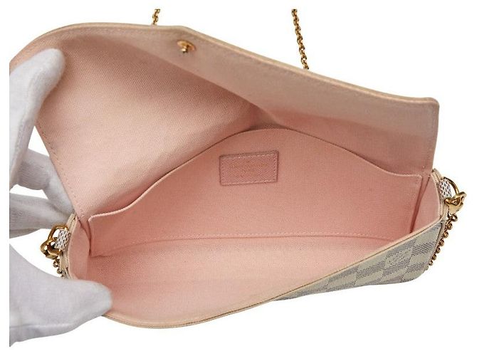 Louis Vuitton Pochette Felicie Chain Shoulder Bag Bianco - vista 9