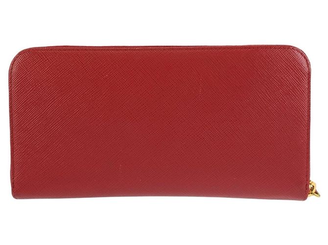 Carteira Longa Prada Saffiano Ribbon Vermelho - vista 2