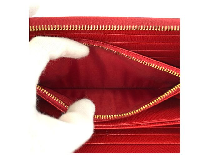 Carteira Longa Prada Saffiano Ribbon Vermelho - vista 5