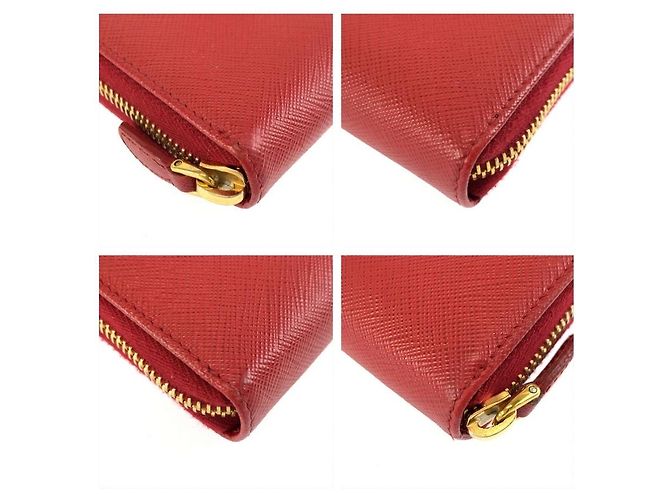Carteira Longa Prada Saffiano Ribbon Vermelho - vista 6