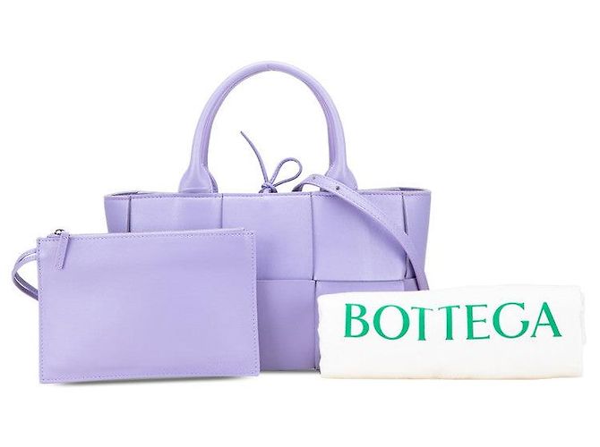 Bottega Veneta Maxi Intrecciato Arco Mini Tote Porpora - vista 9