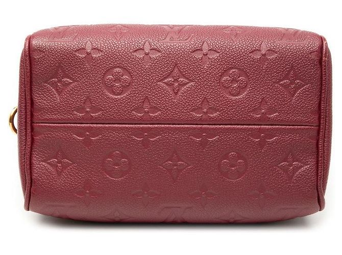 Louis Vuitton Speedy Bandoulière 20 Monogram Empreinte Rosso - vista 3