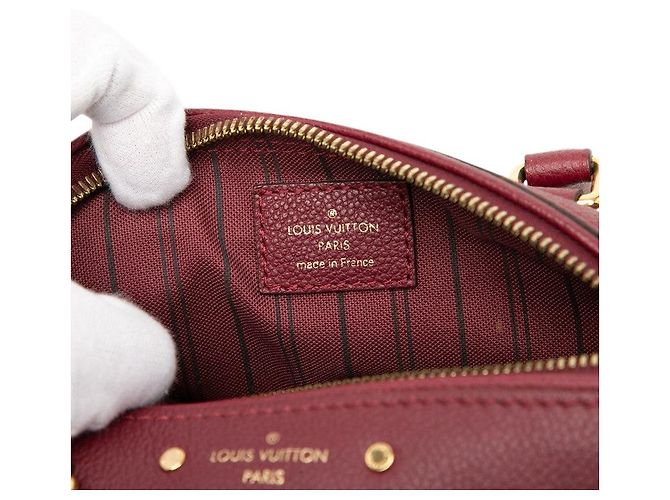 Louis Vuitton Speedy Bandoulière 20 Monogram Empreinte Rosso - vista 5