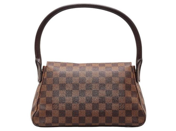 Sac à épaule Louis Vuitton Mini Looping N51148 Marron - vue 3