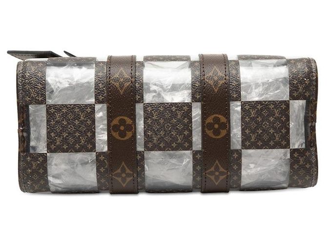 Louis Vuitton Keepall Bandouliere 25 Monogram Chess Castaño - vista 3