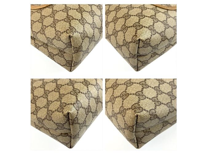 Gucci Shelley Line GG Supreme Canvas Tote Bag Braun Beige - Ansicht 4